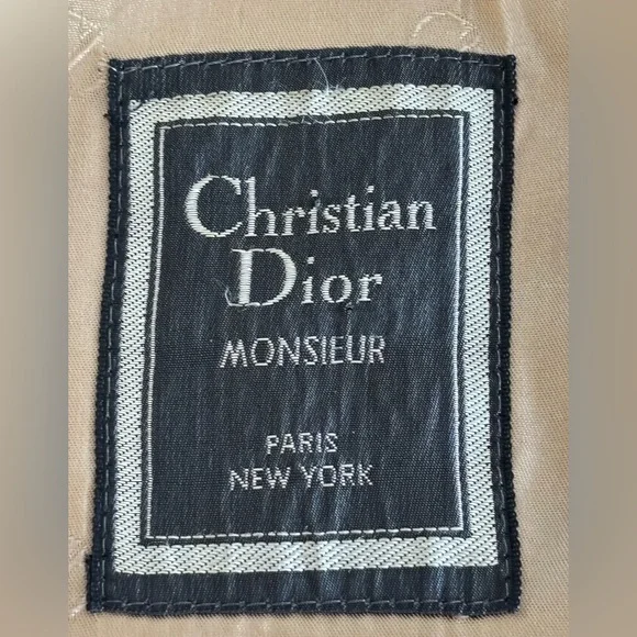 Christian Dior Monsieur Trench Coat Lined 44 L Gorgeous - Belt Classic Luxury